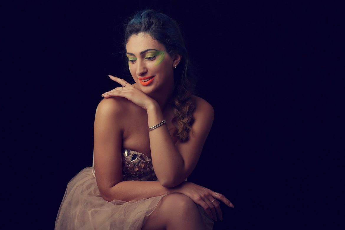 woman with makeup