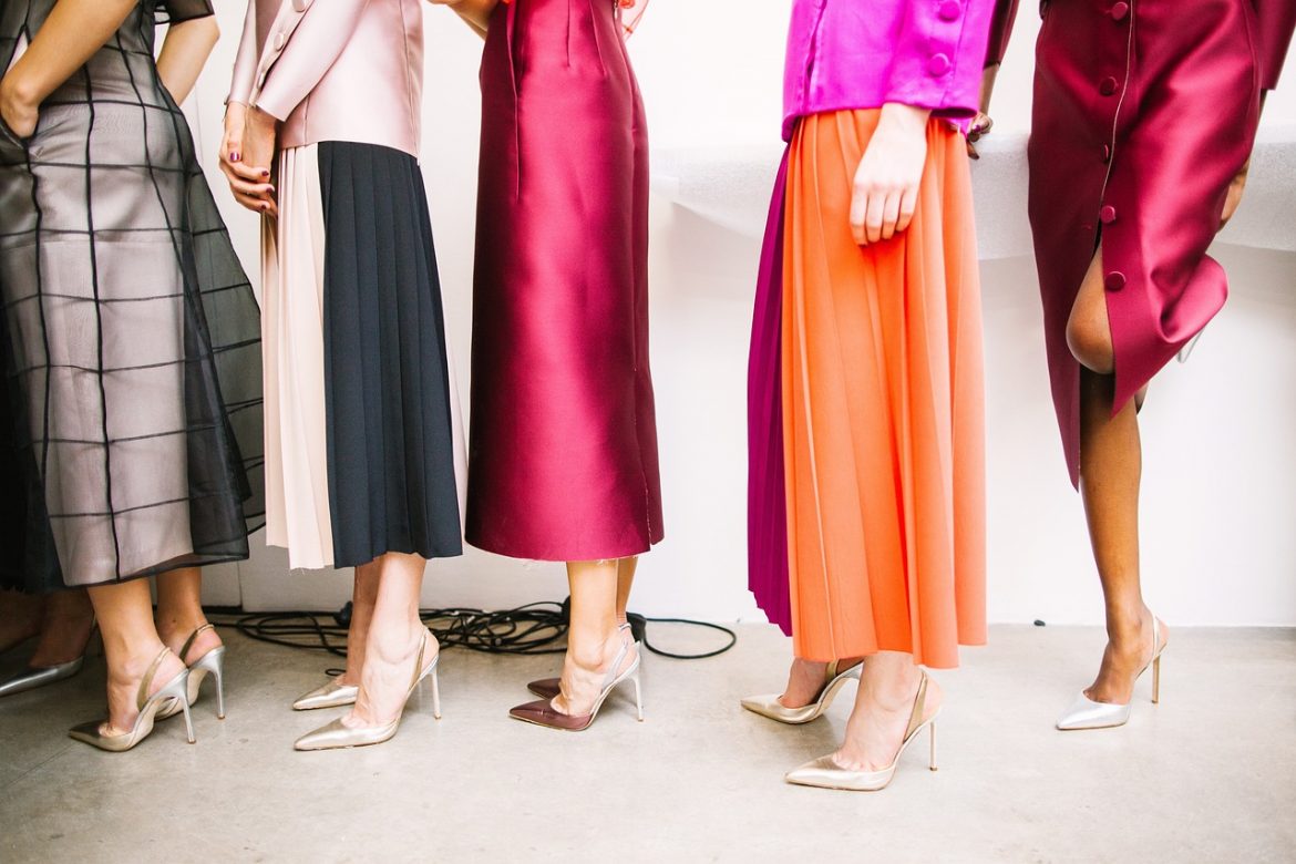 five women in high heels