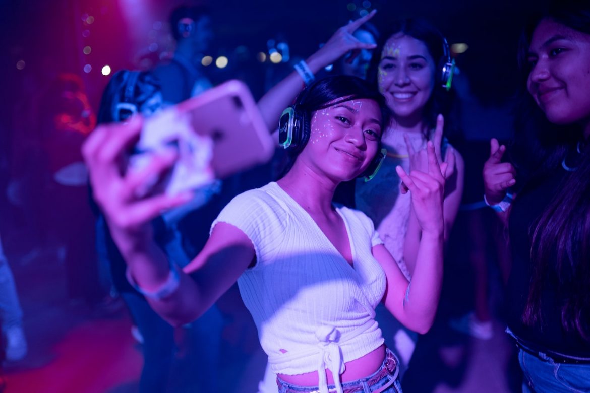 women in dance party